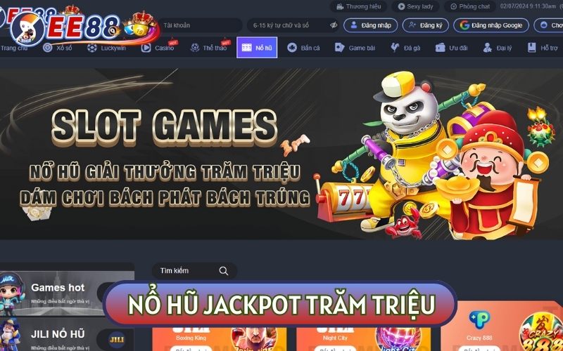 Game Nổ hũ Slot tại đây còn có các Jackpot siêu lớn lên tới hàng trăm triệu đồng