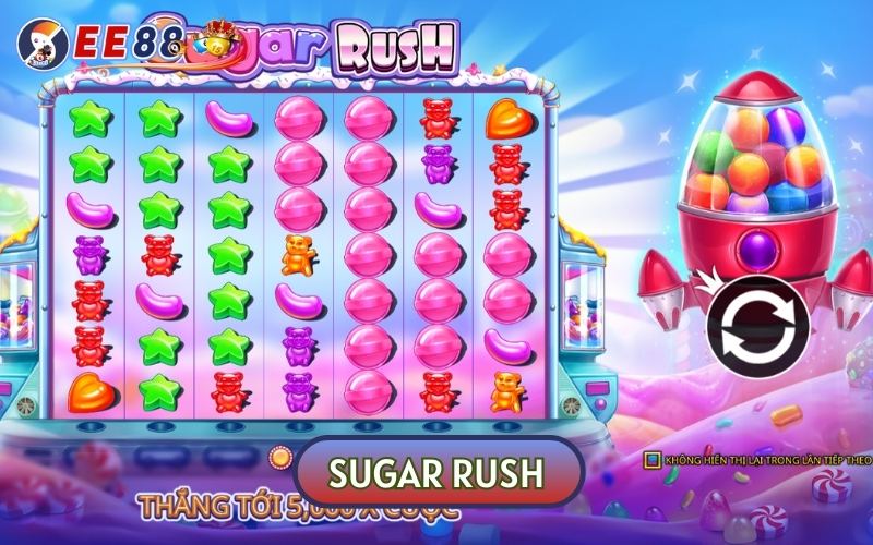 Trong TOP 6 GAME NỔ HŨ DỄ ĂN NHẤT chắc chắn không thể bỏ qua Sugar Rush