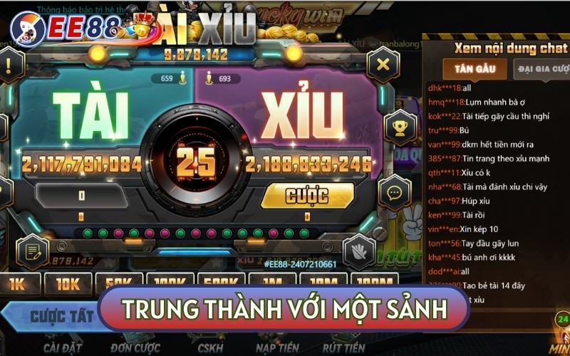 Trung thành với một sảnh cũng là cách GỠ VỐN KHI THUA TÀI XỈU nhanh nhất