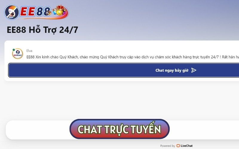 Chat trực tuyến là kênh hỗ trợ nhanh chóng nhất để bạn nhận được trợ giúp