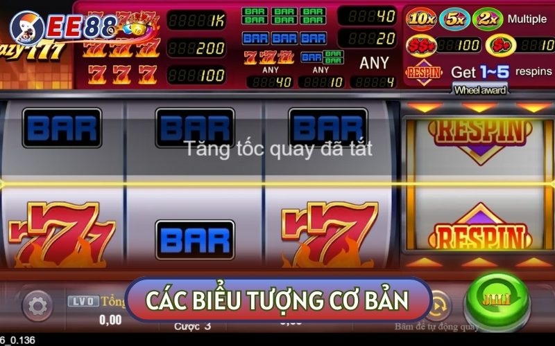 Trong Crazy777 sẽ có 5 biểu tượng cơ bản mà bạn cần nhớ