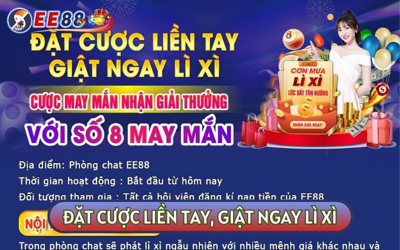 Ưu đãi đặt cược liền tay rinh ngay lì xì khủng lên tới 208.000 VND