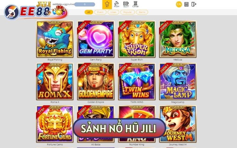 Jili là một trong những sảnh game Nổ hũ nổi tiếng nhất tại EE88