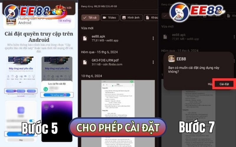 Tiếp tục cho phép app cài đặt để có thể hoàn tất